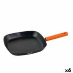 Sartén Asadora Quttin Gastro Negro Naranja 47 x 29,7 x 4 cm (6 Unidades)