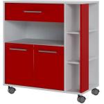 Carro de Cocina Rojo Blanco ABS (80 x 39 x 87 cm)