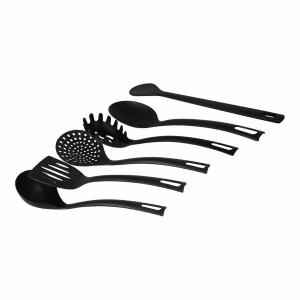 Set de Utensilios para Cocina Quttin Quttin Negro (6 Unidades) (6 pcs)