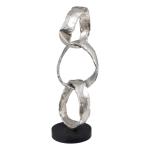 Figura Decorativa 18 x 15 x 47 cm Negro Plata