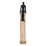 Figura Decorativa Negro Natural Hombre 14 x 10 x 66 cm