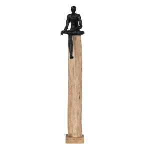 Figura Decorativa Negro Natural Hombre 18 x 13 x 76 cm