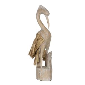 Figura Decorativa Blanco Natural Garza 20 x 10 x 62 cm