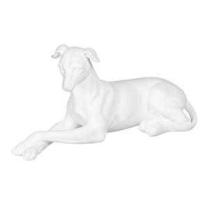 Figura Decorativa Blanco Perro 18 x 12,5 x 37 cm