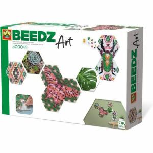 Juego SES Creative Beedz Art - Hex tiles Botánica (FR)