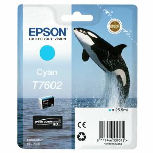 Cartucho de Tinta Original Epson T7602 Cian Negro