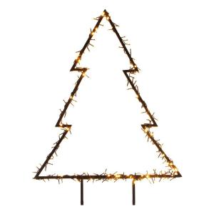 Figura Decorativa para Jardín Luca Árbol Silueta de luces Multicolor Blanco Cálido Metal 220 V 53 x 75 cm