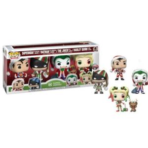 Pack 4 FUNKO POP Super-Man, Batman, El Joker y Harley Quinn - DC Comics Edición Especial - 889698585774