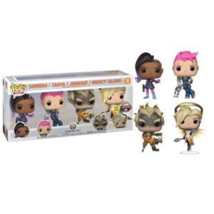 Pack 4 FUNKO POP Sombra, Zarya, Junkrat y Mercy - Overwatch Edición Especial Brillante en la Oscuridad - 889698617987