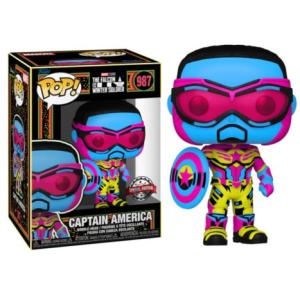 FUNKO POP Capitán América 987 - Falcón y el Soldado de Invierno Black Light Edición Especial - 889698627559