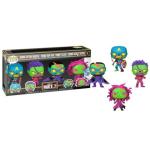 Pack 4 FUNKO POP Capitán Zombie, Iron Man Zombie, Falcon Zmbie y Bruja Escarlata Zombie - What if.. Edición Especial - 889698691161