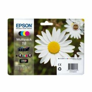 Cartucho de Tinta Original Epson Multipack 18 4 colores Amarillo Negro Cian Magenta