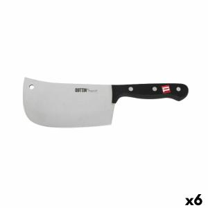 Macheta de Cocina Quttin Sybarite Negro Plateado 17,5 cm (6 Unidades)