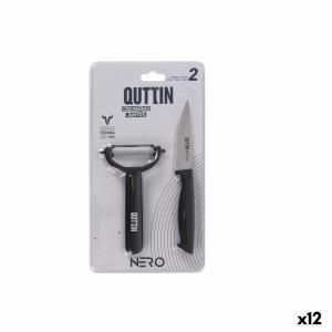 Set de Cocina Quttin Nero Negro 2 Piezas (12 Unidades)