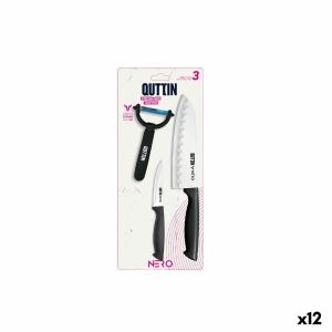 Set de Cocina Quttin Nero Negro 3 Piezas (12 Unidades)