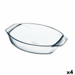 Fuente de Cocina Pyrex Irresistible Ovalado 30,3 x 20,8 x 6,8 cm Transparente Vidrio (4 Unidades)