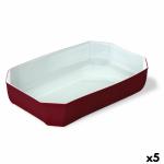 Fuente de Cocina Pyrex Color's Rectangular Rojo Vidrio 33 x 22 cm (5 Unidades)