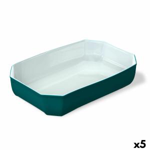 Fuente de Cocina Pyrex Color's Rectangular Azul Vidrio 33 x 22 cm (5 Unidades)