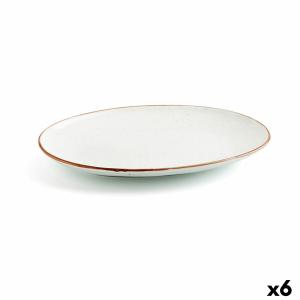 Fuente de Cocina Ariane Terra Ovalado Cerámica Beige (Ø 32 cm) (6 Unidades)