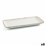 Fuente de Cocina Ariane Terra Rectangular Cerámica Beige (36 x 16,5 cm) (6 Unidades)