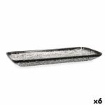 Fuente de Cocina Ariane Rock Cerámica Negro (36 x 16,5 cm) (6 Unidades)