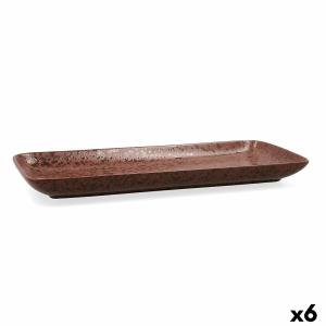 Fuente de Cocina Ariane Oxide Cerámica Marrón (36 x 16,5 cm) (6 Unidades)