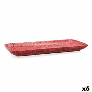 Fuente de Cocina Ariane Oxide Cerámica Rojo (36 x 16,5 cm) (6 Unidades)