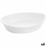 Fuente de Cocina Luminarc Smart Cuisine Ovalado 32 x 20 cm Blanco Vidrio (6 Unidades)