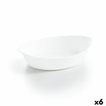 Fuente de Cocina Luminarc Smart Cuisine Ovalado Blanco Vidrio 25 x 15 cm (6 Unidades)