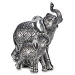 Figura Decorativa Elefante Plateado 21,5 x 20,5 x 11 cm