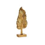 Figura Decorativa Pluma 8 x 43,5 x 12 cm Dorado Resina