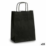 Bolsa de Papel Negro (18 x 8 x 31 cm) (25 Unidades)