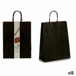 Set de Bolsas Papel 25,5 x 11,5 x 43 cm Negro (12 Unidades)