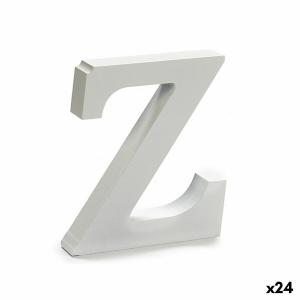 Letra Z Madera Blanco (2 x 16 x 14,5 cm) (24 Unidades)