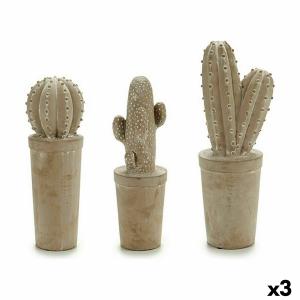 Figura Decorativa para Jardín Cactus Piedra 13 x 38 x 13 cm (3 Unidades)