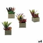 Planta Decorativa Suculenta Bicolor Plástico 15 x 28 x 15 cm (4 Unidades)