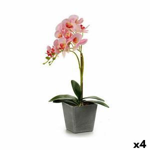 Planta Decorativa Orquídea Plástico 20 x 47 x 33 cm (4 Unidades)