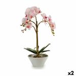 Planta Decorativa Orquídea Plástico 20 x 60 x 28 cm (2 Unidades)