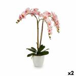 Planta Decorativa Orquídea Plástico 40 x 77 x 35 cm (2 Unidades)