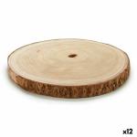 Tronco Decorativo Marrón Madera de Paulonia 30 x 2 x 30 cm (12 Unidades)