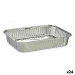 Set de Fuentes de Cocina Desechable Rectangular Aluminio 31,5 x 6,5 x 20,5 cm (24 Unidades)