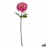 Flor Decorativa Dalia Fucsia 16 x 74 x 16 cm (6 Unidades)