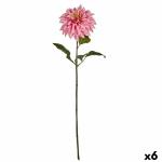 Flor Decorativa Dalia Rosa 16 x 74 x 16 cm (6 Unidades)