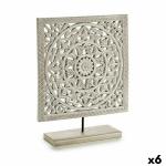 Figura Decorativa Mandala Blanco 7 x 35,5 x 30 cm (6 Unidades)