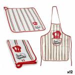 Set de Cocina Bon Appetit 2 Piezas Blanco Rojo (12 Unidades)