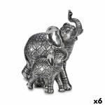 Figura Decorativa Elefante Plateado 21,5 x 20,5 x 11 cm (6 Unidades)