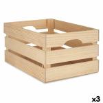 Caja Decorativa Madera de pino 26 x 18,3 x 36 cm (3 Unidades)