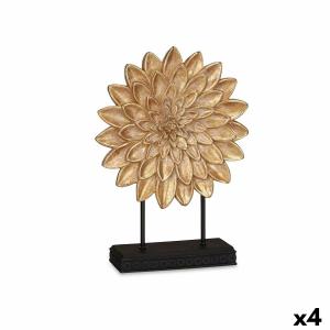 Figura Decorativa Mandala Dorado 29 x 39 x 10 cm (4 Unidades)