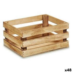 Caja Decorativa Marrón Madera de álamo 20 x 9 x 13 cm (48 Unidades)