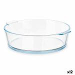 Fuente de Cocina Con asas Transparente Vidrio de Borosilicato 1,6 L 23 x 6 x 20 cm (12 Unidades)